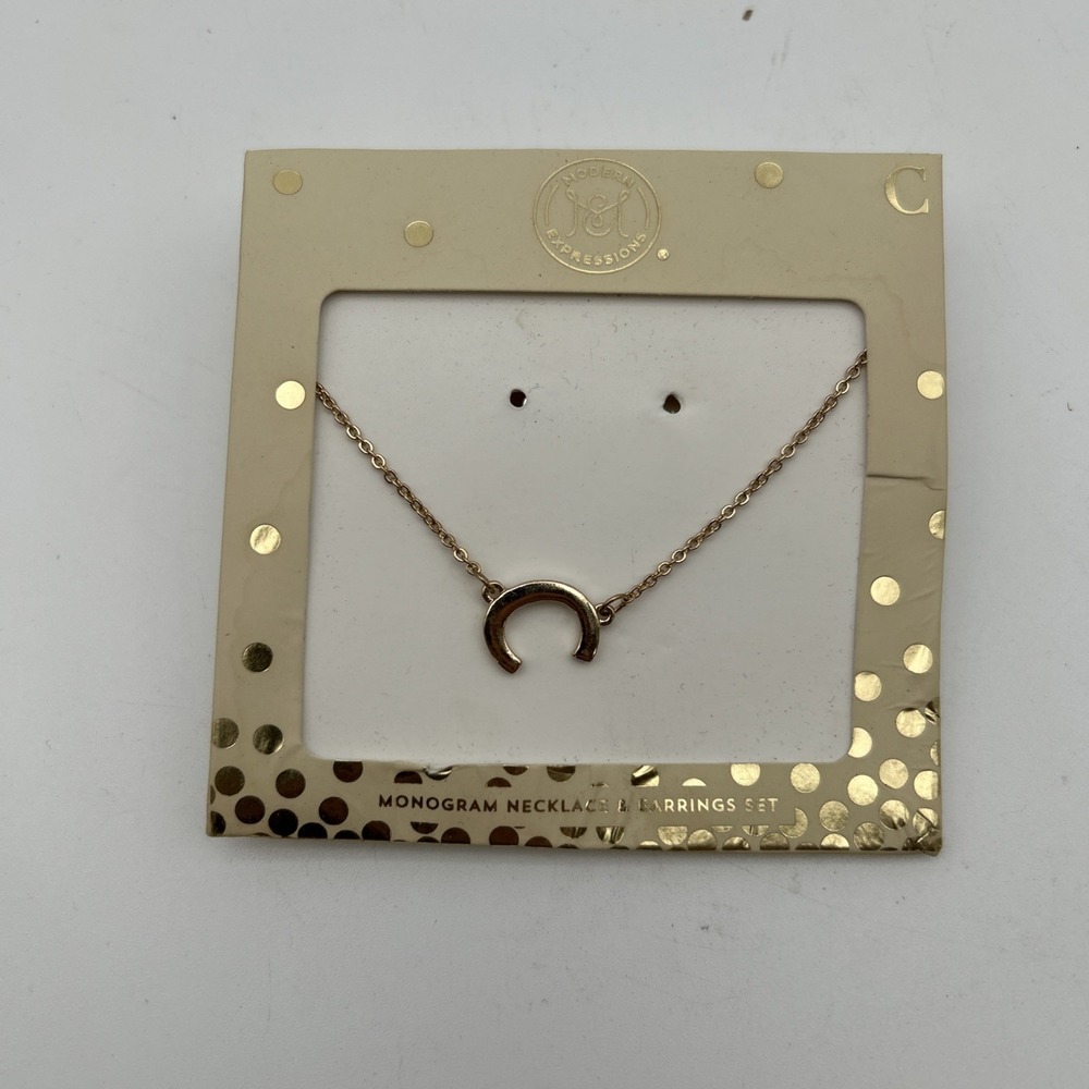Modern Expression Necklace With C On It